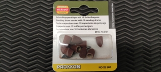 Proxxon Schleifkappen 9 mm je 5 Stück K80 + K150 mit Träger 28987