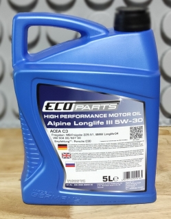 ECOPARTS Alpine Motoröl Longlife III 5W30 5Ltr., 32,90 €