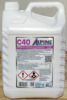 ALPINE Premium-Longlife-Kühlerschutz Konzentrat C40, violett, 5L, 33,00 €
