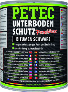 PETEC Unterbodenschutz Bitumen schwarz Pinseldose 1L