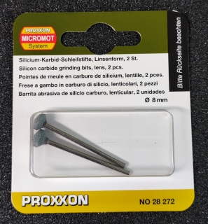 Proxxon Silizium-Carbid-Schleifstifte, Linse, 2 Stück