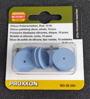 Proxxon Silikon-Polierscheiben Rad 22mm 10 Stück mit Träger 28294