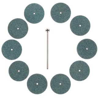 Proxxon Silicium-Karbid-Schleifscheiben 22 mm 10 St mit Träger 28304